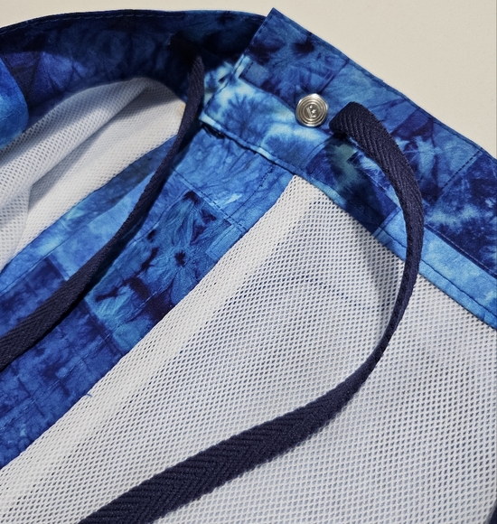 Peter Millar Crown Crafted Blue Patchwork Swim Shorts - Picture 9 of 10